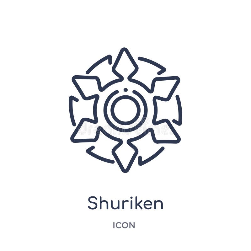 线性shuriken从亚洲概述收藏的象 在白色背景shuriken传染媒介隔绝的稀薄的线 shuriken时髦 向量例证 线性shuriken从亚洲概述收藏的象 在白色背景shuriken传染媒介隔绝的稀薄的线 shuriken时髦 向量例证